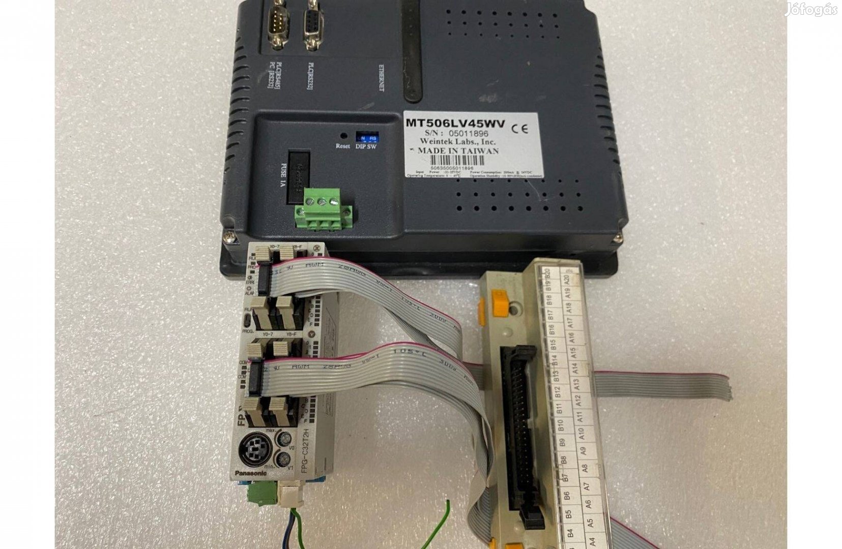 PLC és HMI párban (Panasonic PLC és Weinview )kábelkifejtővell