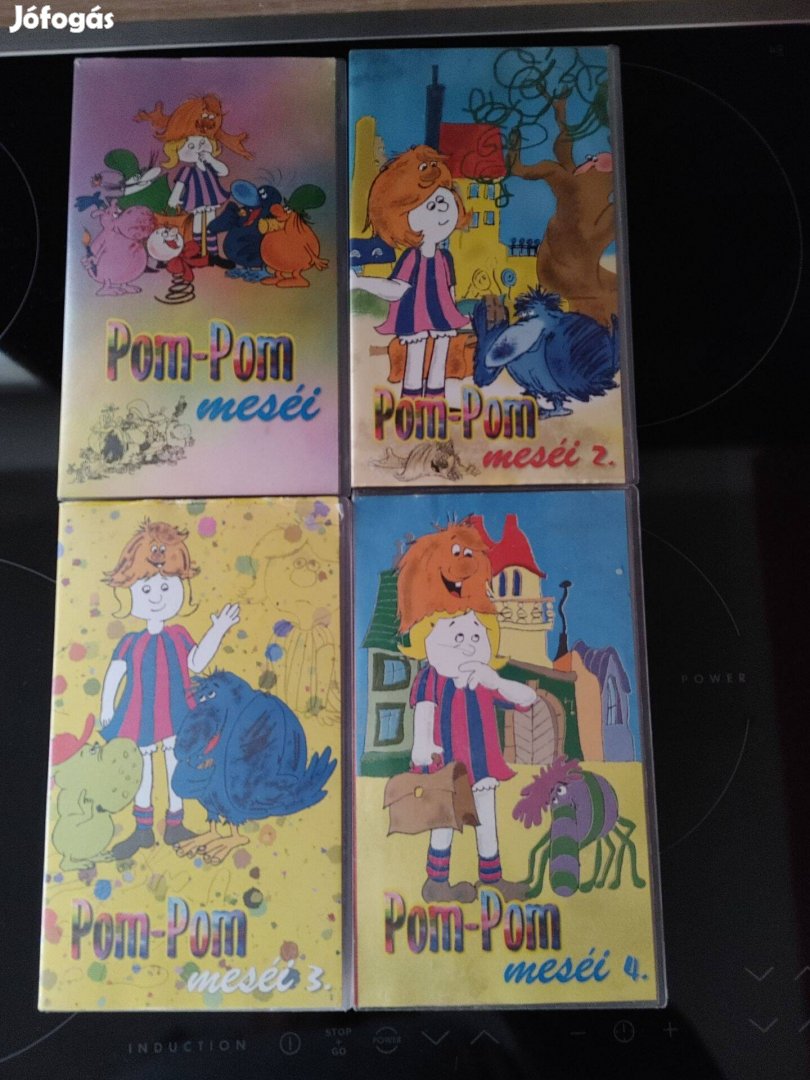 POM-POM meséi 1-2-3-4 db VHS kazetta egy tételként