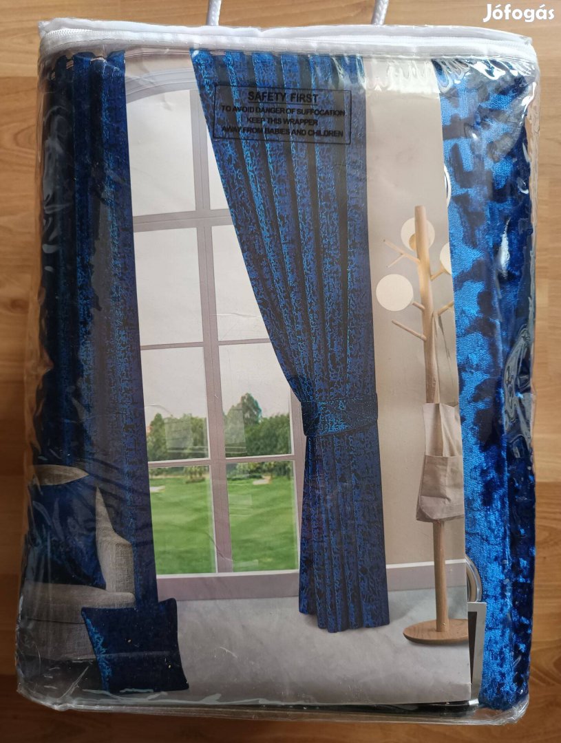 PRIME Linens plüss függönypár,gyűrűs fűzőlyukú,2 db kötővel,229x274cm