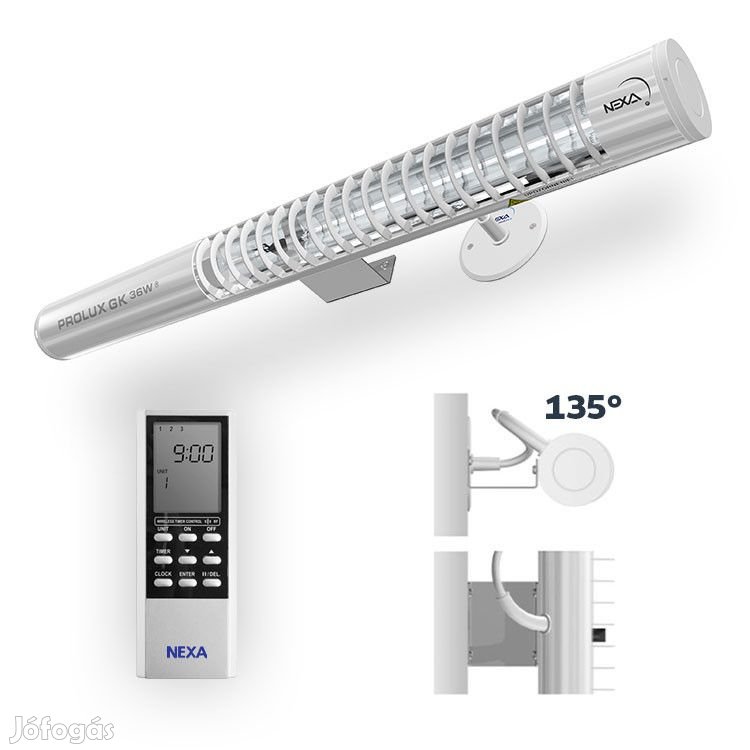 PROLUX G  K36W DO direkt germicid lámpa távirányítóval