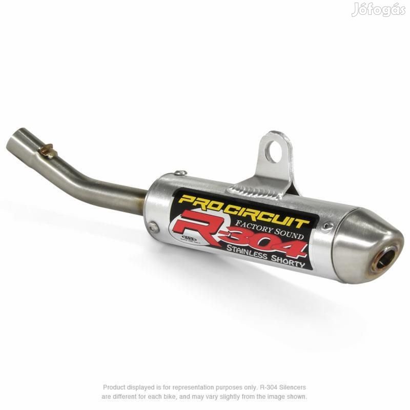 PRO CIRCUIT R-304 kipufogódob, kefélt alumínium/rozsdamentes acél végs