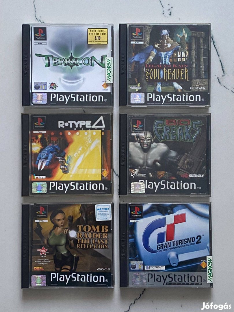 PS1 Playstation játékok vegyesen, PAL kiadás