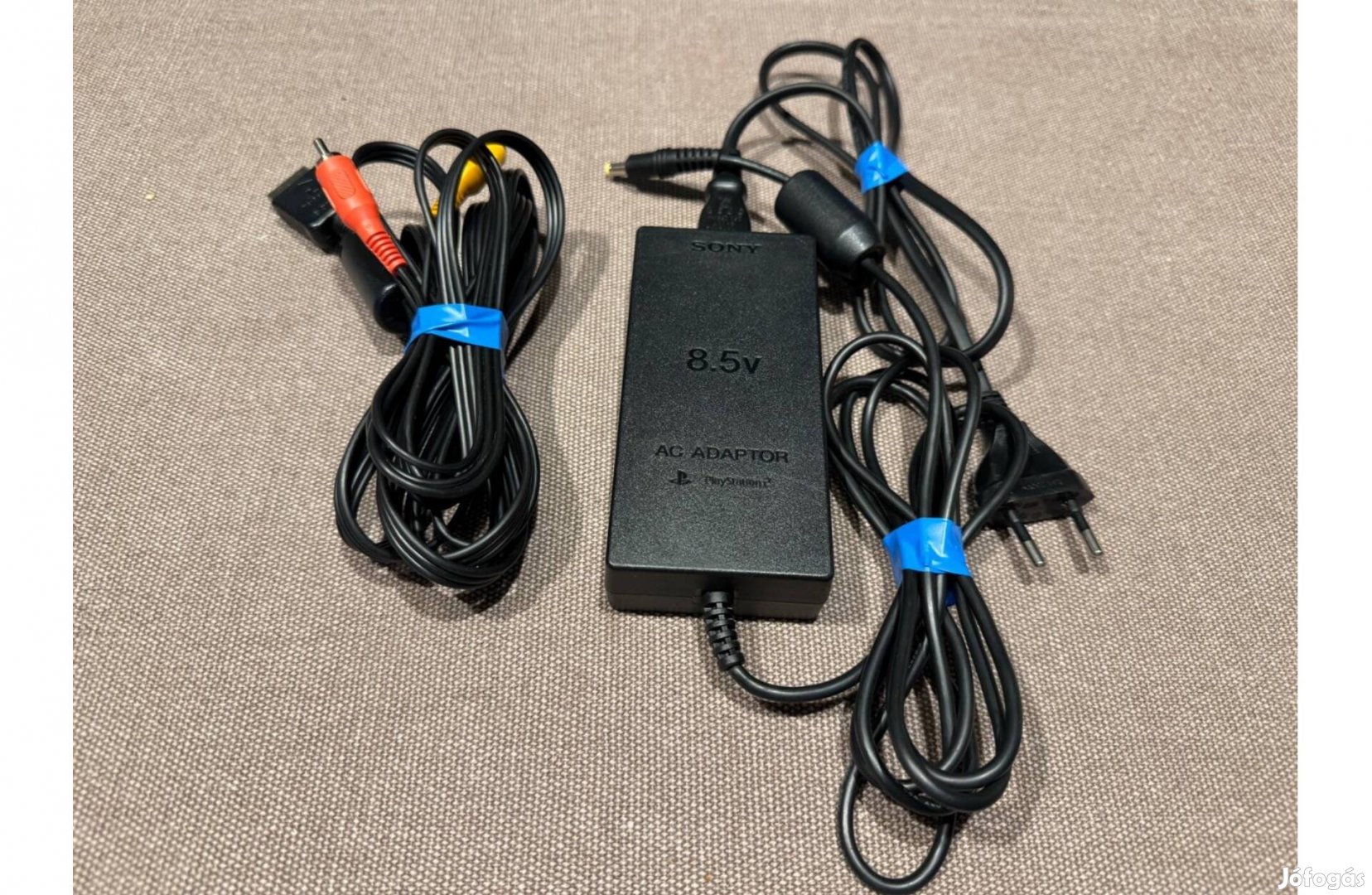 PS2 Playstation 2 slim gyári hálozati adapter + AV TV gyári kábel