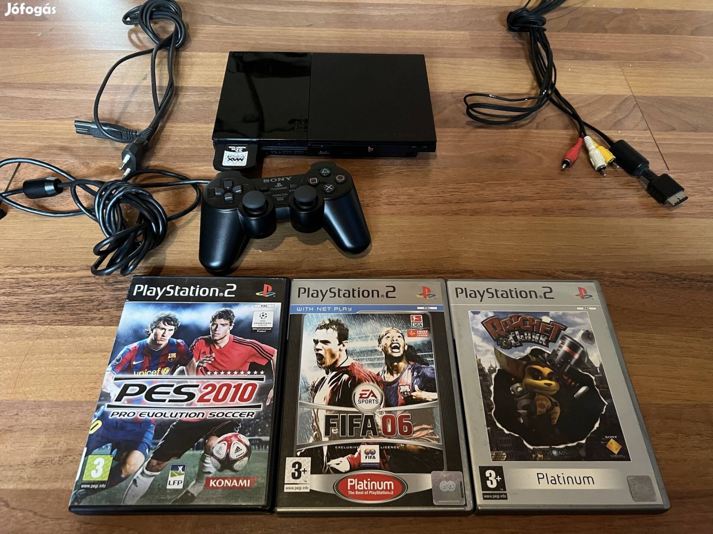 PS2 Slim konzol játékokkal