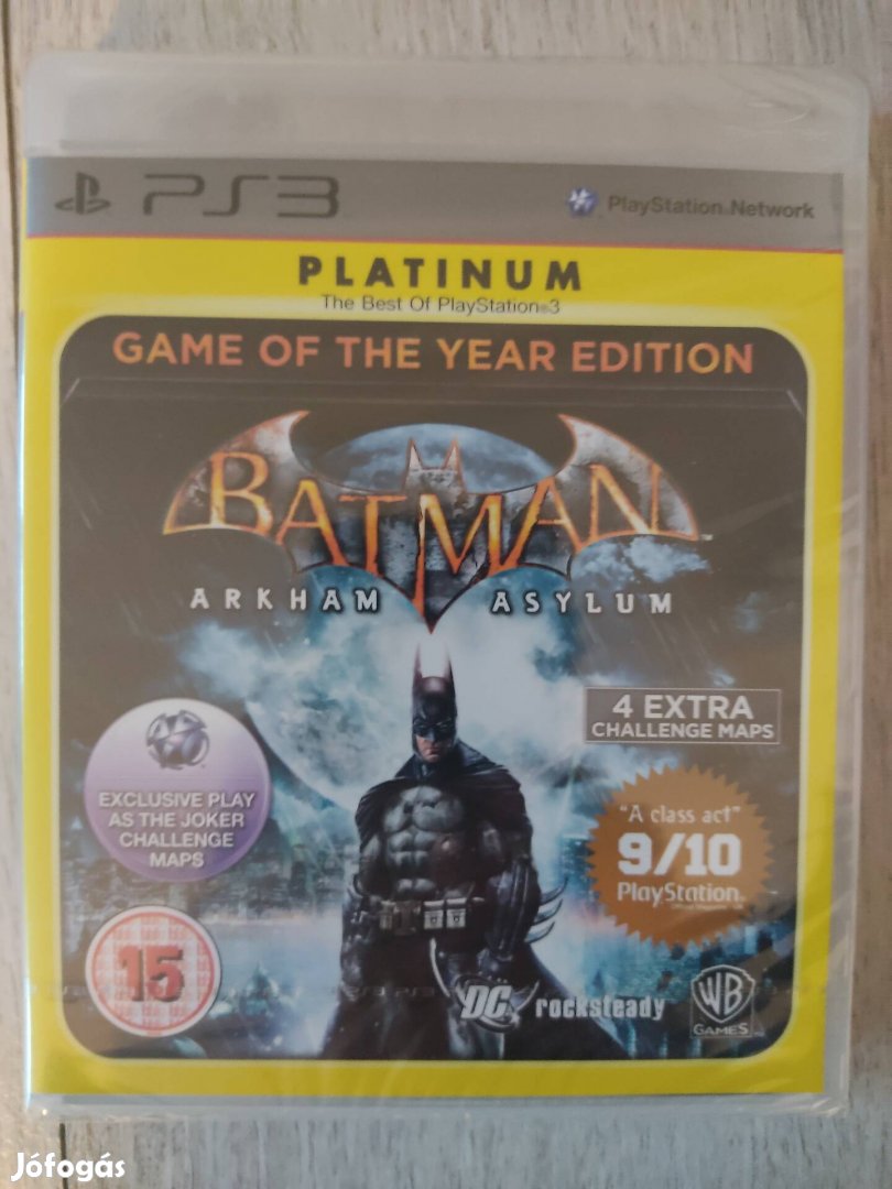 PS3 Batman Arkham Asylom GOTY Fóliás!