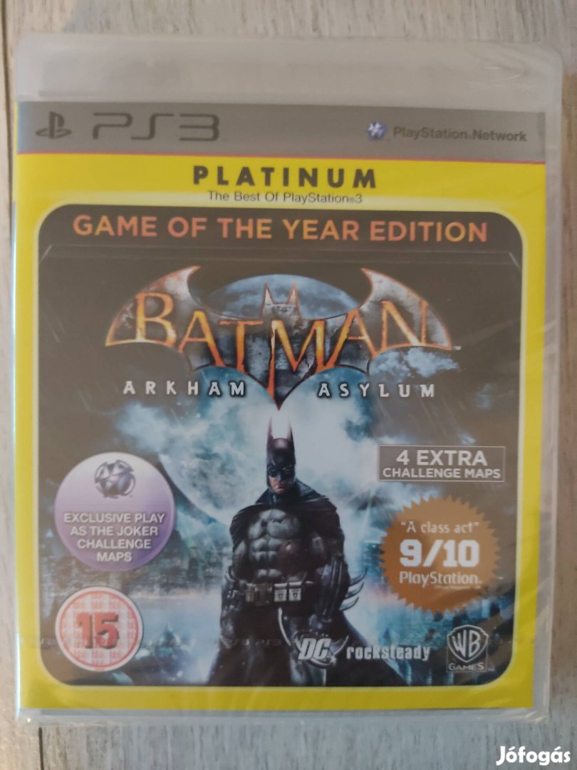PS3 Batman Arkham Asylum GOTY Fóliás!