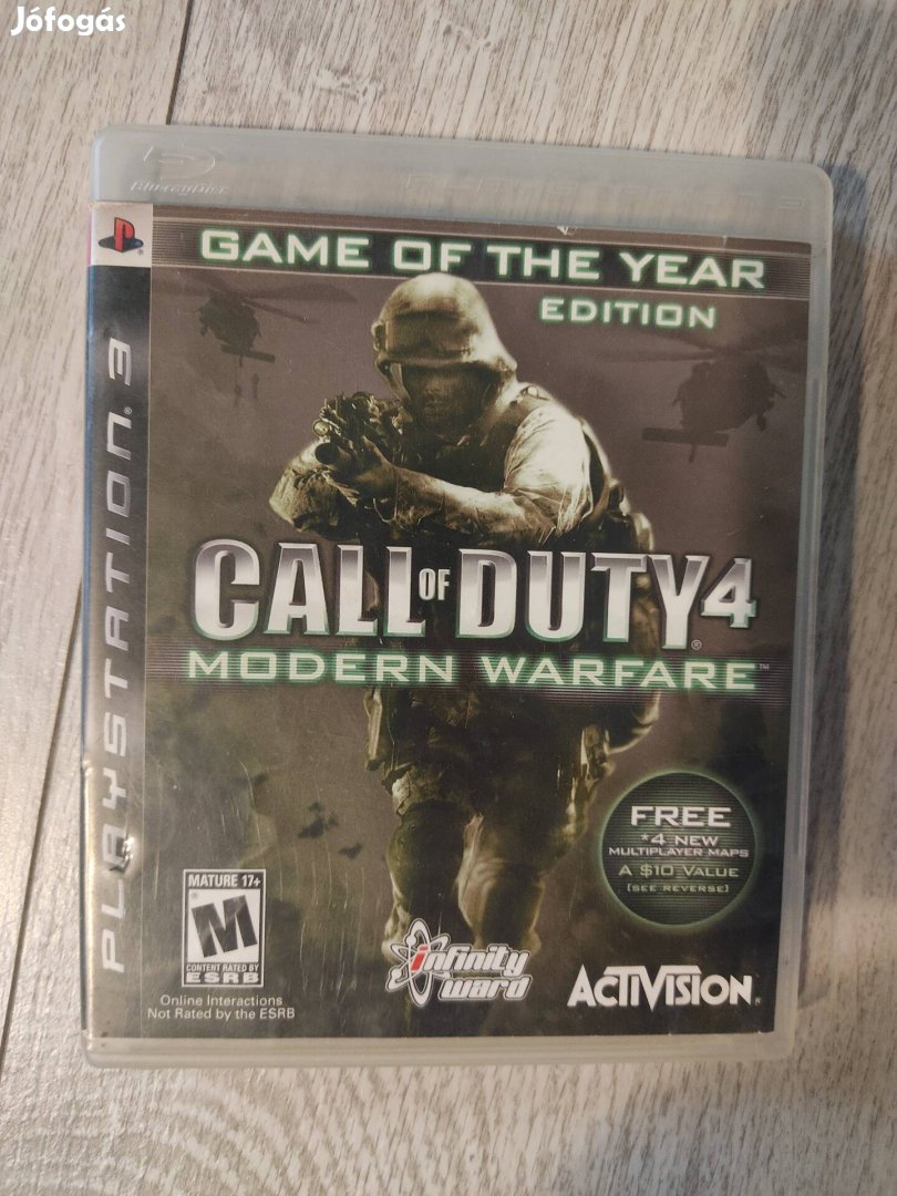 PS3 Call of Duty 4 Modern Warfare Csak 2000!