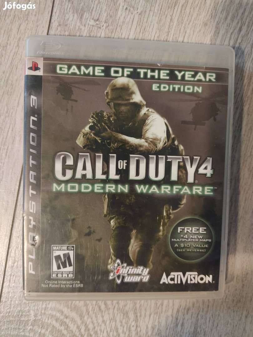 PS3 Call of Duty Modern Warfare GOTY Csak 3000