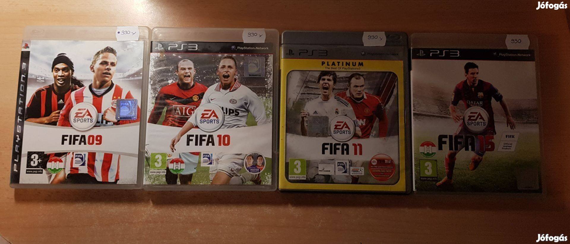 PS3 Fifa 09, Fifa 10, Fifa 11, Fifa 15 játékok !