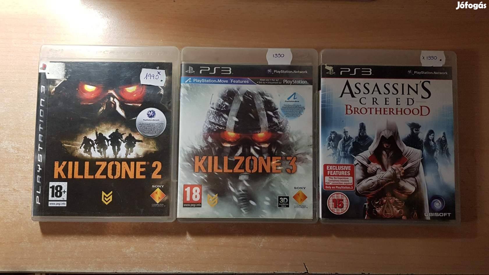 PS3 Killzone 2, Killzone 3, Assassin's Creed Brotherhood játékok !
