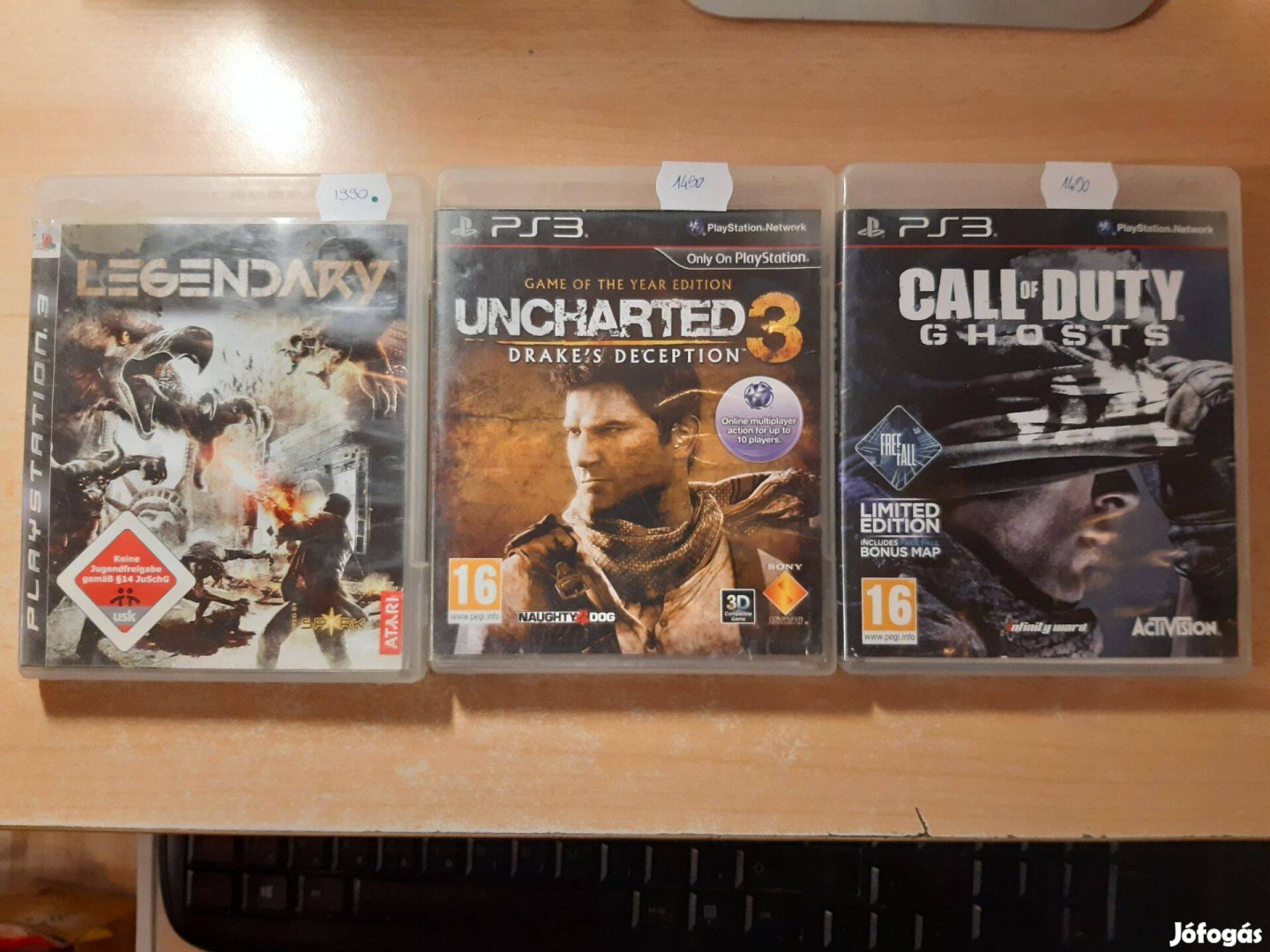 PS3 Legendary, Uncharted 3, Call of Duty Ghosts Playstation 3 játékok