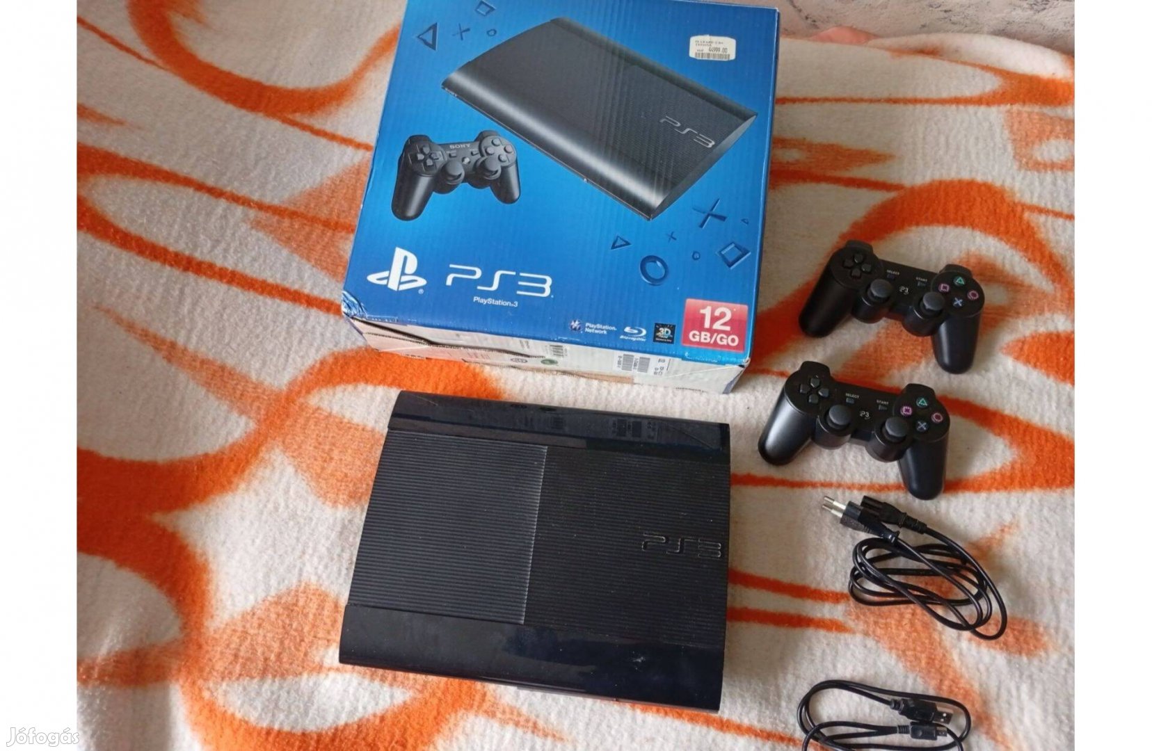 PS3 Playstation 3 Superslim Hen 112 játékkal 2 kontroller