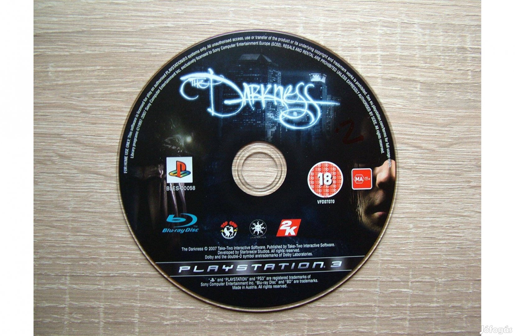 PS3 Playstation 3 The Darkness játék