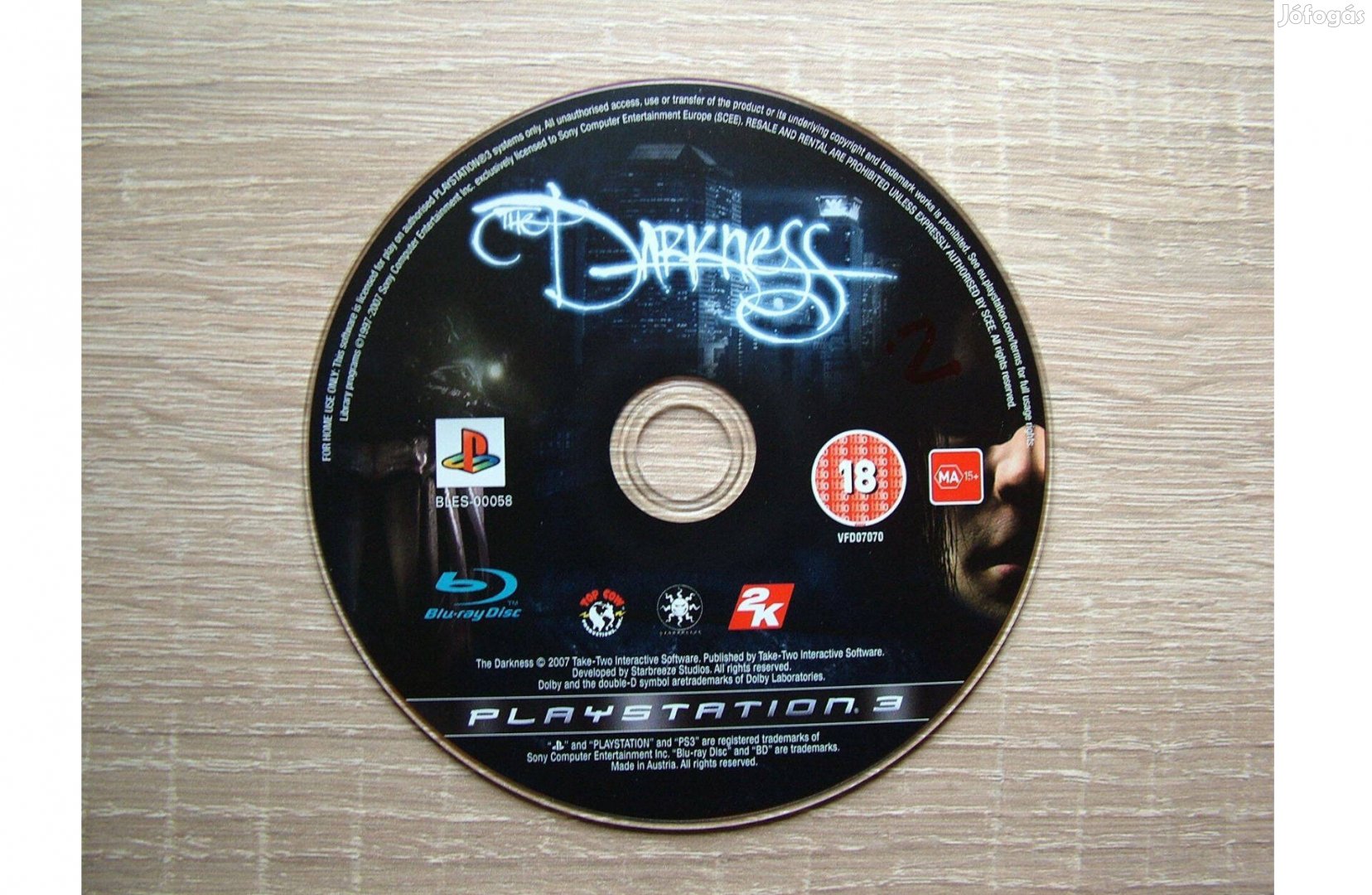 PS3 Playstation 3 The Darkness játék