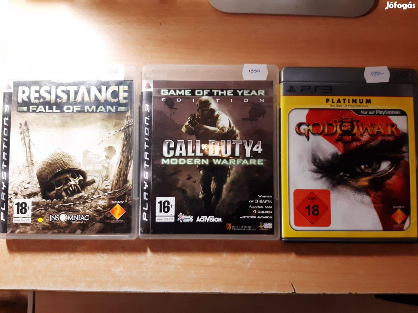 PS3 Resistance, Call of Duty 4 MW, God of War Playstation 3 játékok !