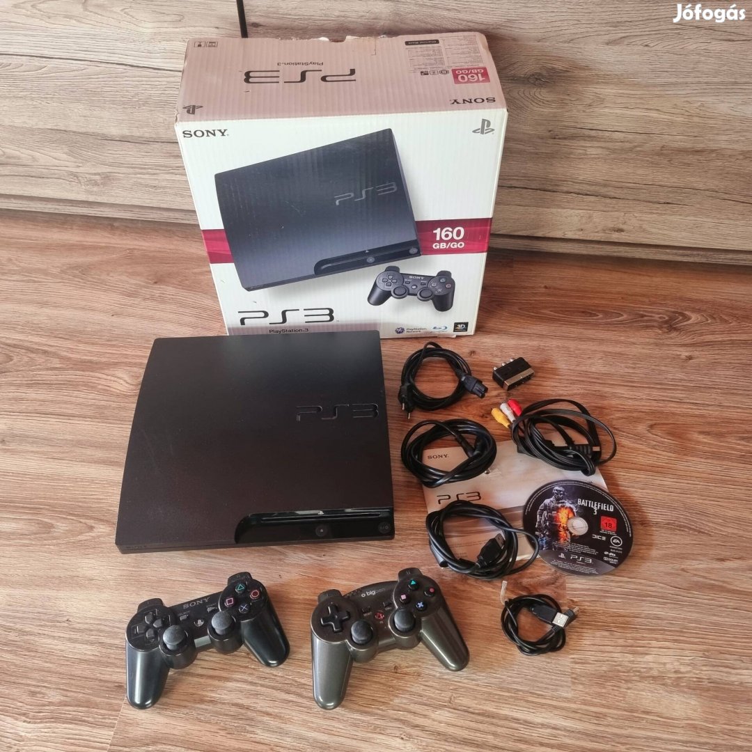 PS3 /160GB /2 kontroller /1 játék /HDMI /RCA