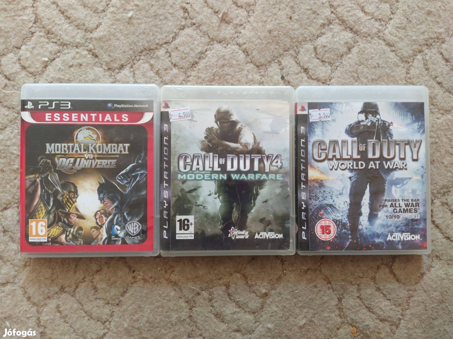 PS3 játékok (Mortal Kombat, COD)