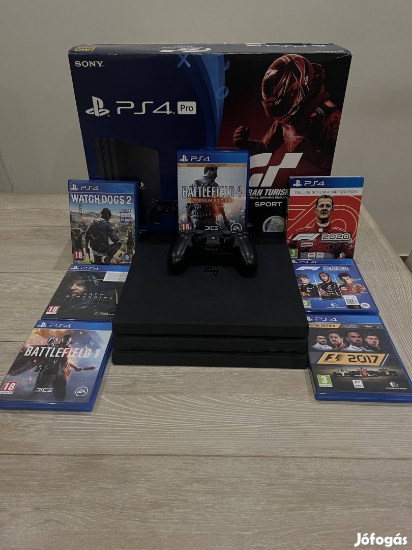 PS4 Pro 1 TB + 7 Játék 