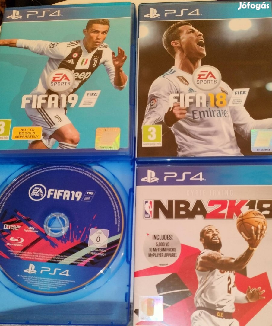 PS4 játékok egyben FIFA 18, FIFA 19 , NBA2k18 játék 