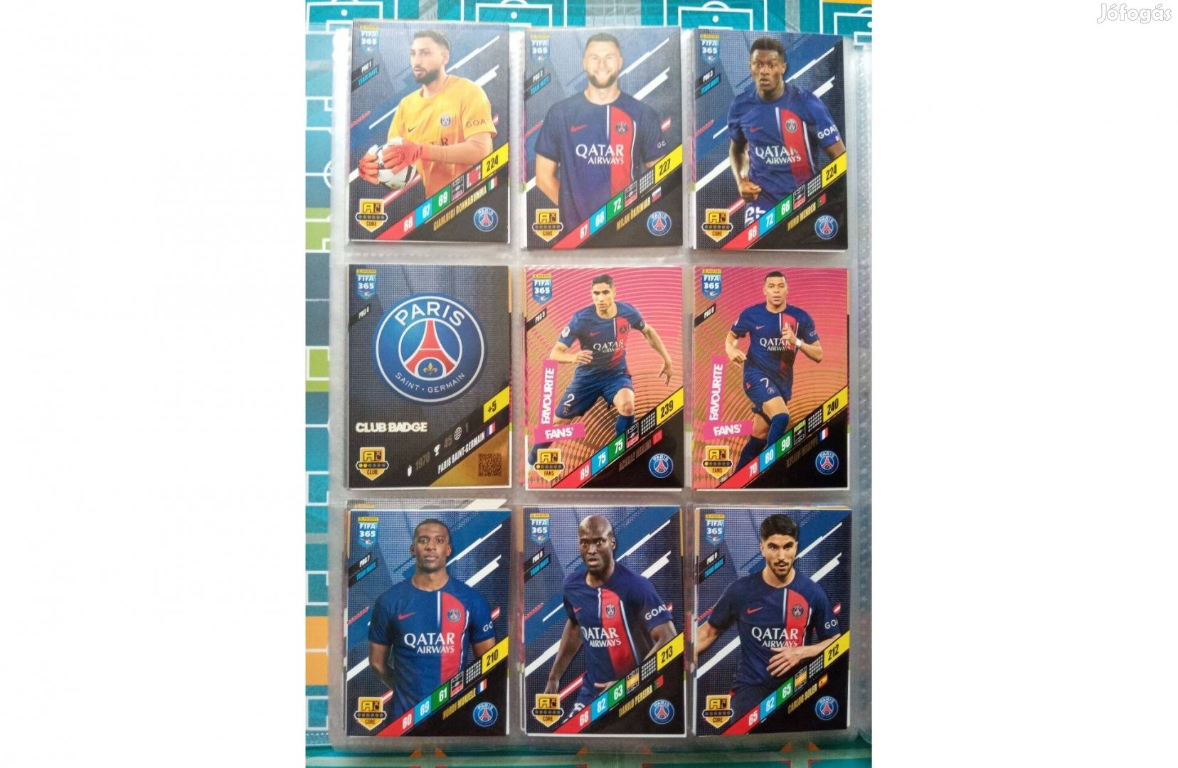 PSG (Paris Saint-Germain) Teljes sor Fifa 365 2024 focis kártya