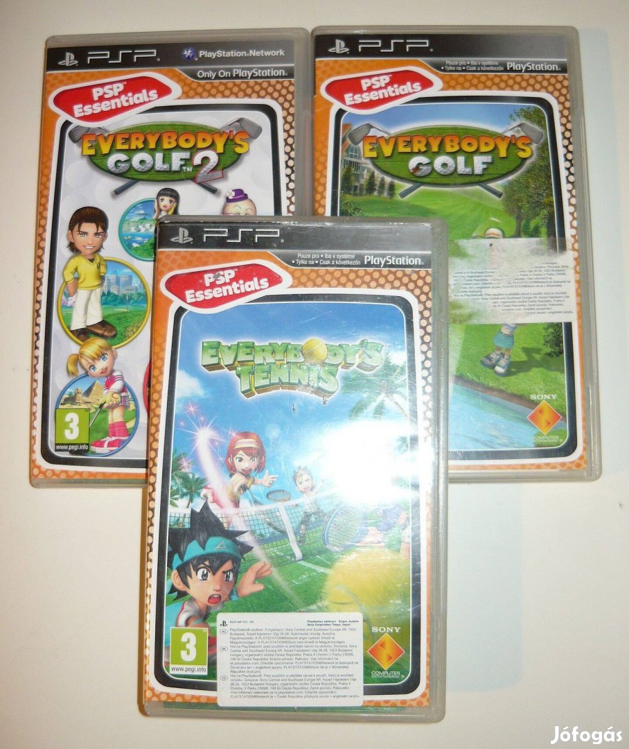 PSP játékprogramok: Golf 1-2., Tennis (az ár a háromra érvényes)