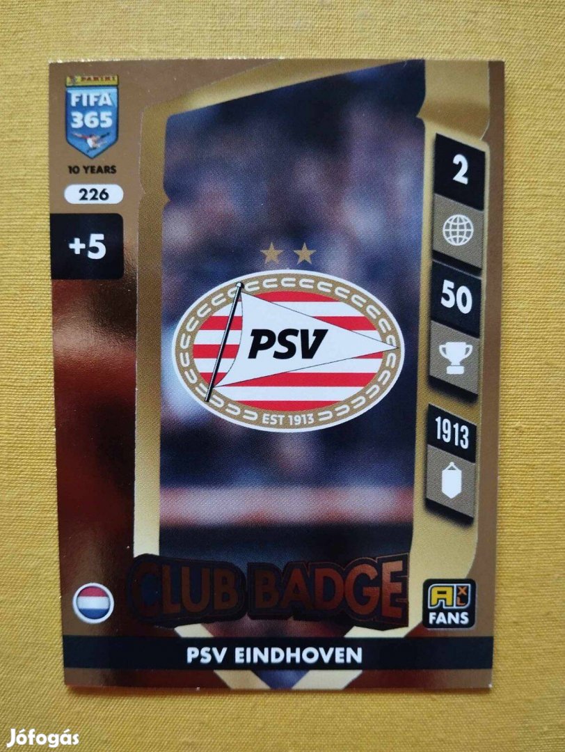 PSV Eindhoven FIFA 365 2025 Club badge csapatcímer focis kártya