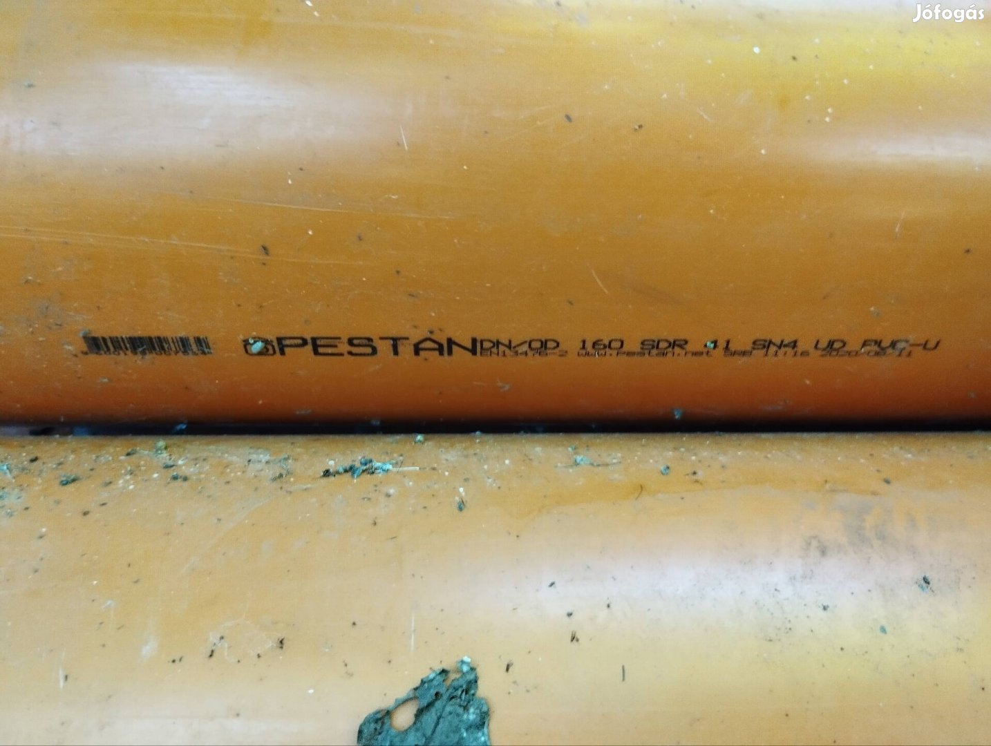 PVC KG csövek D160 mm