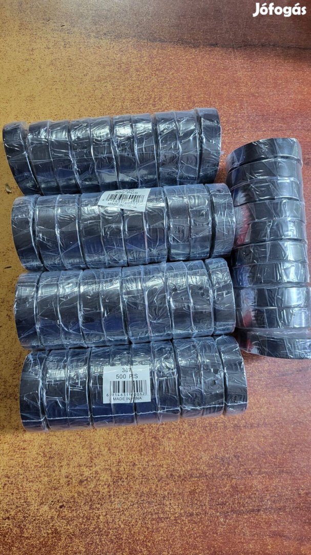 PVC szigetelőszalag fekete színben 183m / 19mm 10db / csomag