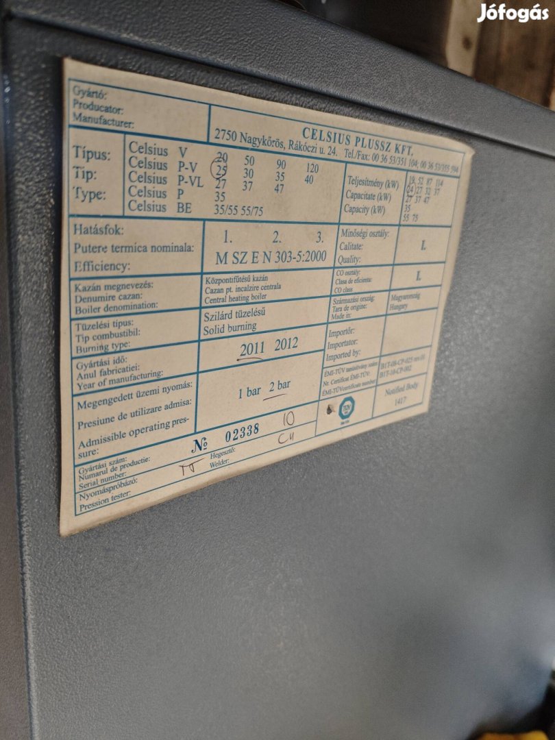 PV-25 új vegyestüzelésű celsius kazán