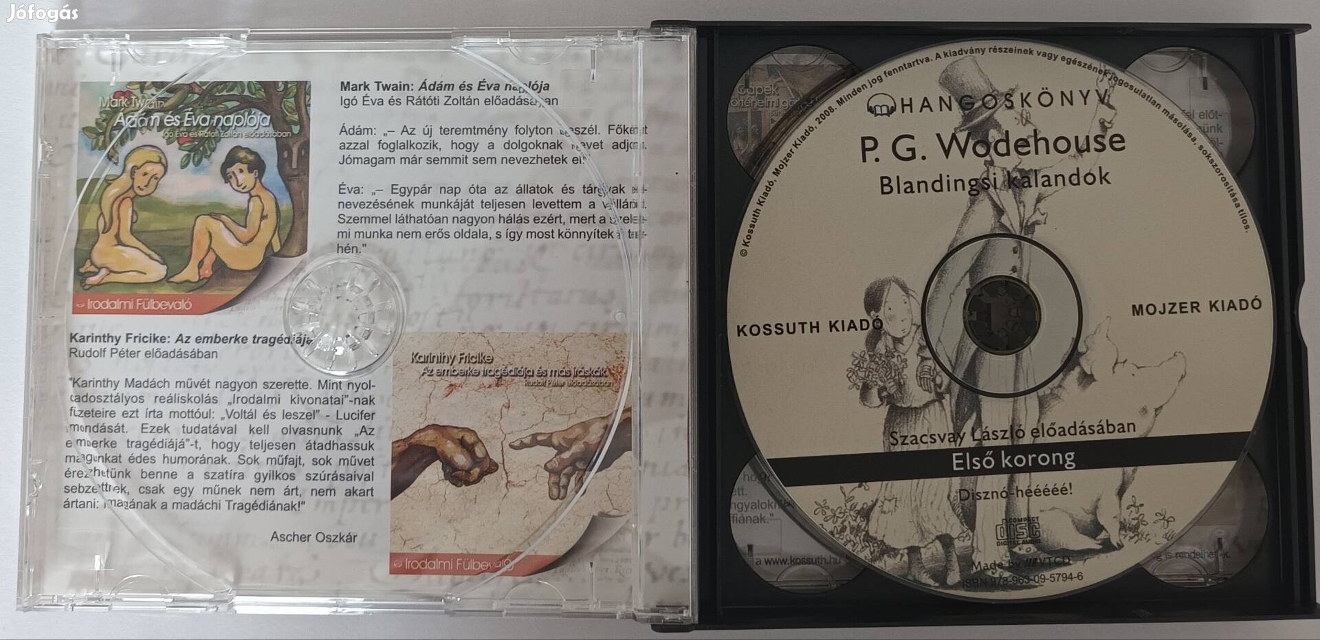 P.G Wodehouse Blandingsi kalandok hangoskönyv 2 CD