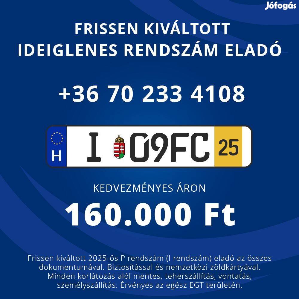 P Rendszám - I Rendszám 2025