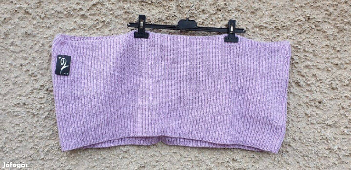 P&T pasztell lila kötött női csősál