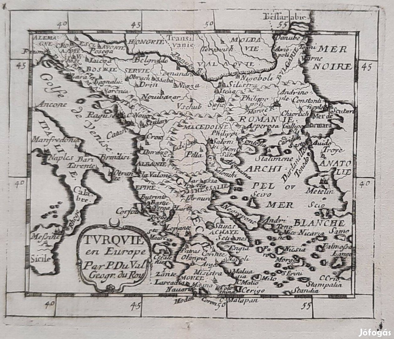 P. Du Val: Turquie en Europe. 1682 térkép