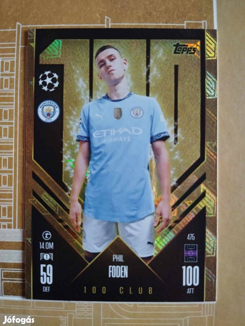 P. Foden (Manchester City) 100 Club Bajnokok Ligája 2024/25 kártya