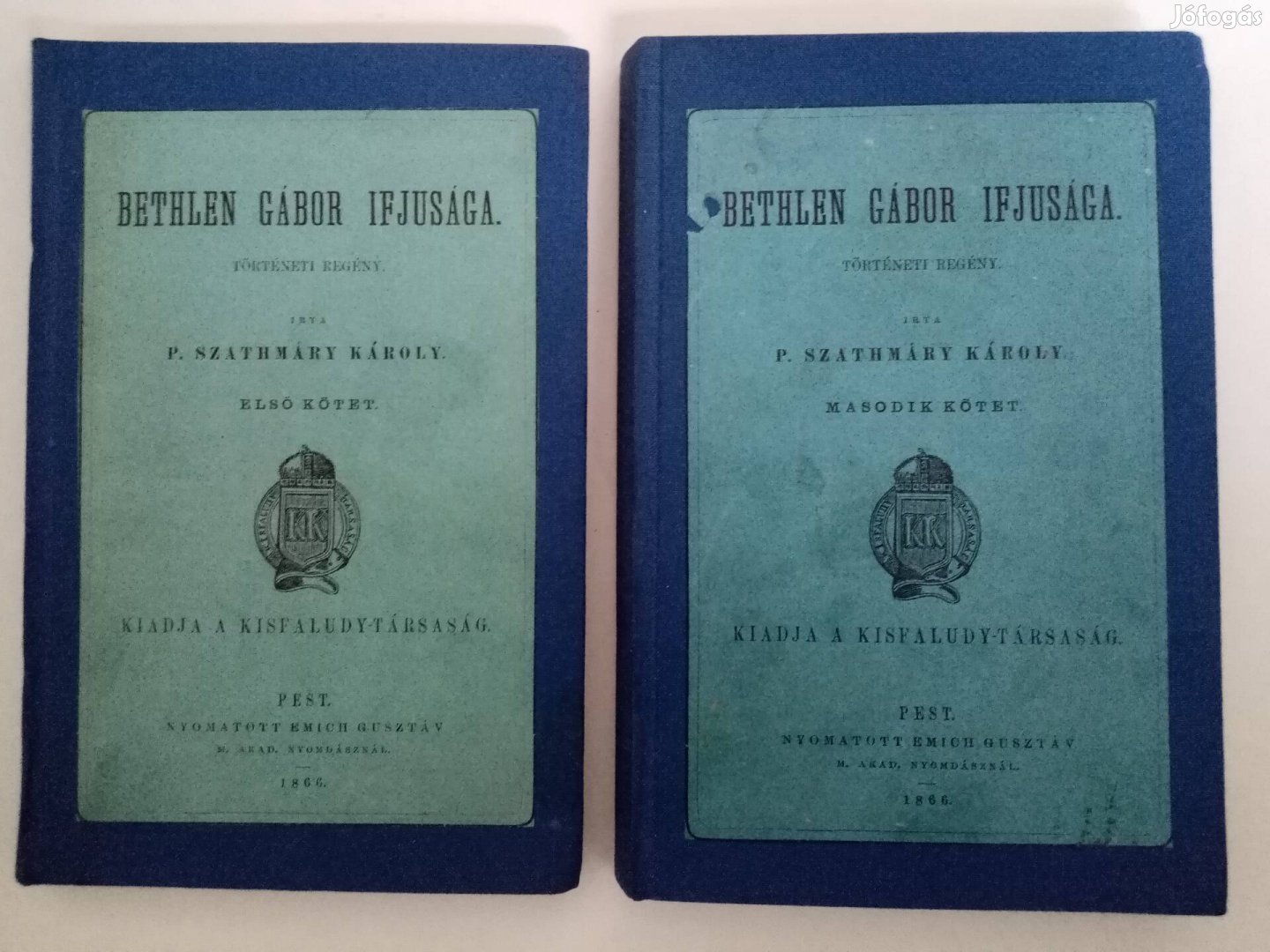 P. Szathmáry Károly - Bethlen Gábor ifjusága I-II (1866)c.könyv eladó 