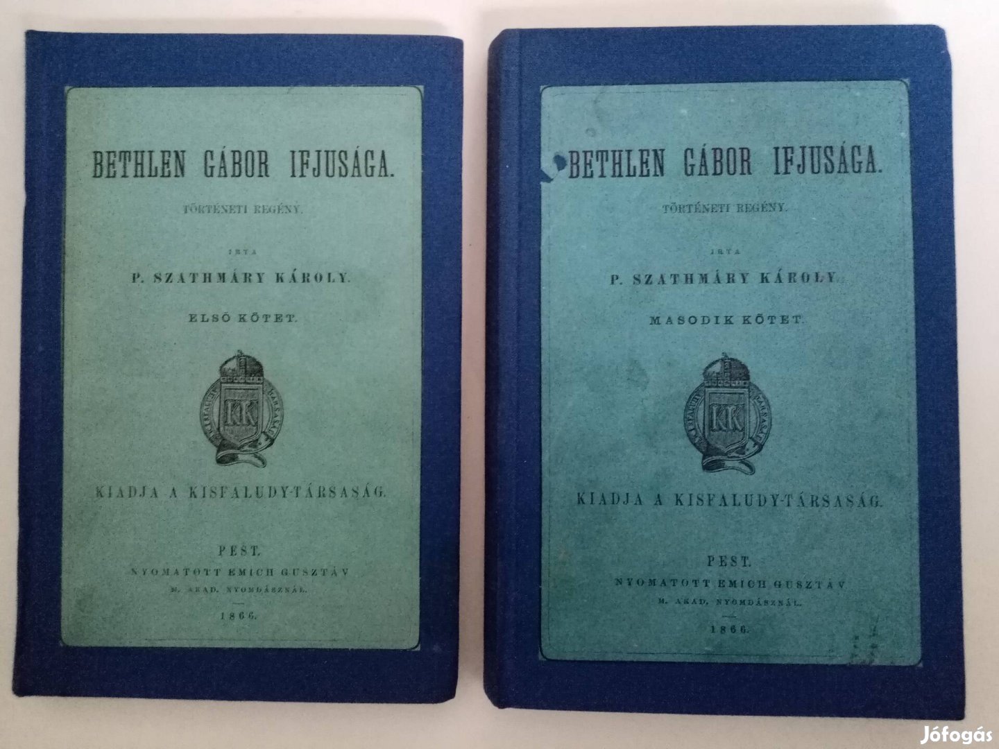 P. Szathmáry Károly - Bethlen Gábor ifjusága I-II. (1866) könyv eladó 