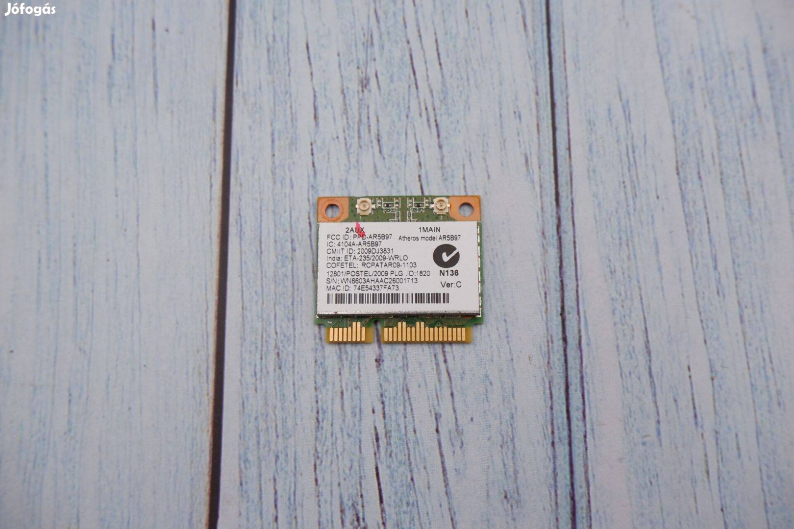 Packard Bell Acer Atheros AR5B97 Wifi kártya Mini PCI-e 2