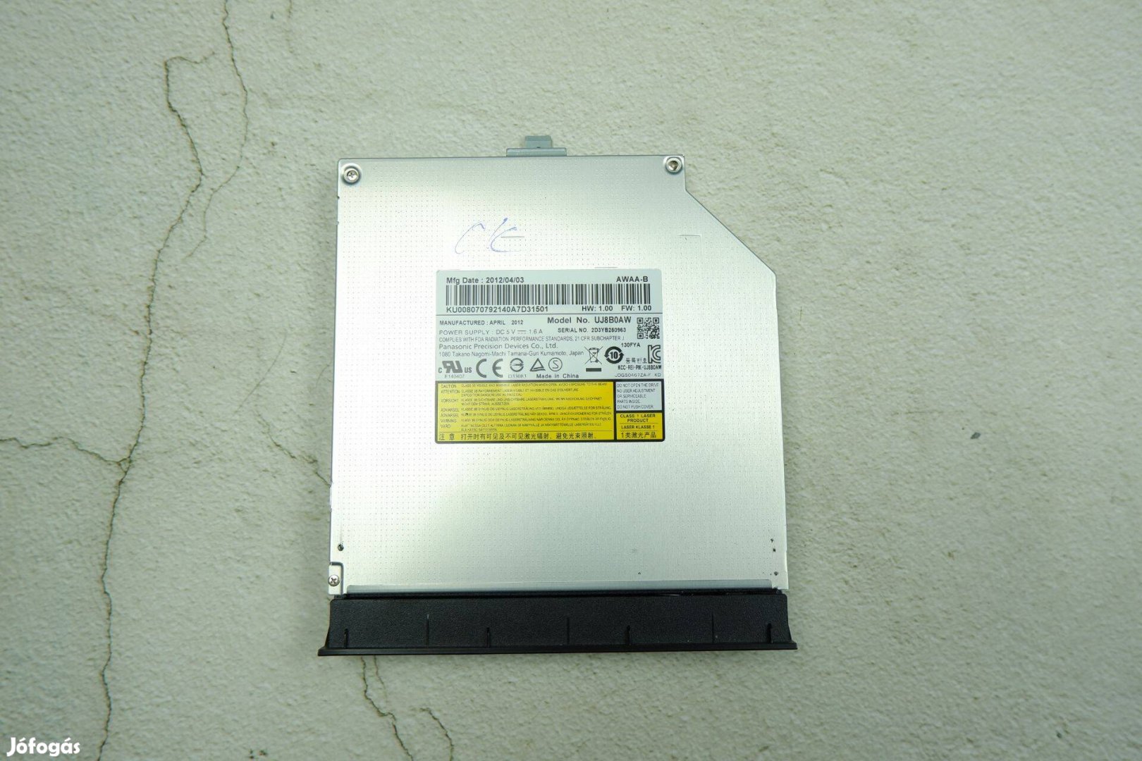 Packard Bell Panasonic laptop DVD RW író 12mm Uj8B0AW
