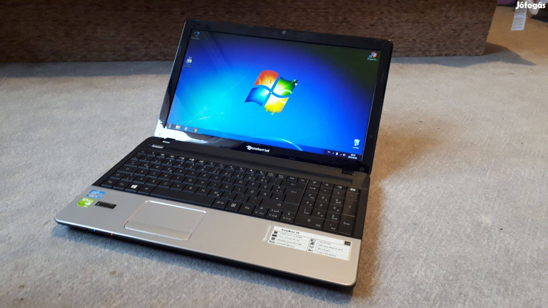Packard Bell /Acer/ i3 15.6" laptop / 8Gb ram / dual vga / jó akku