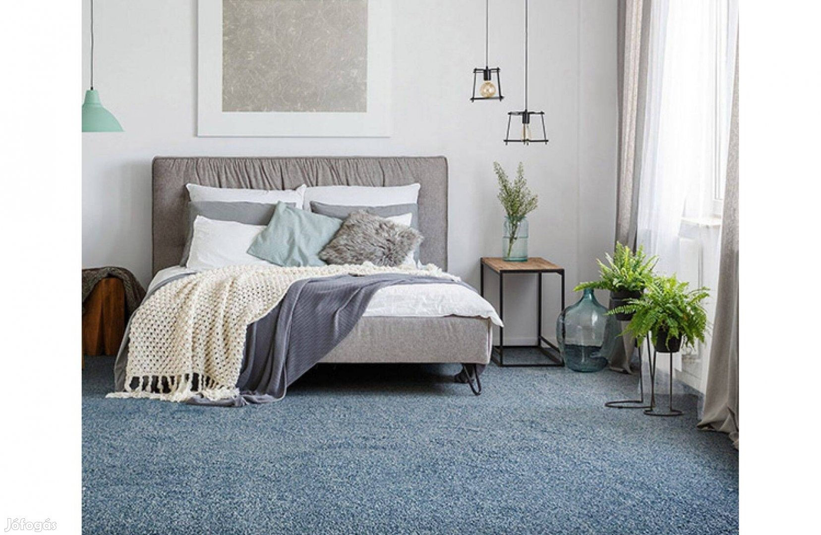 Padlószőnyegek Santa Fé világoskék 74. 4 m országos száll