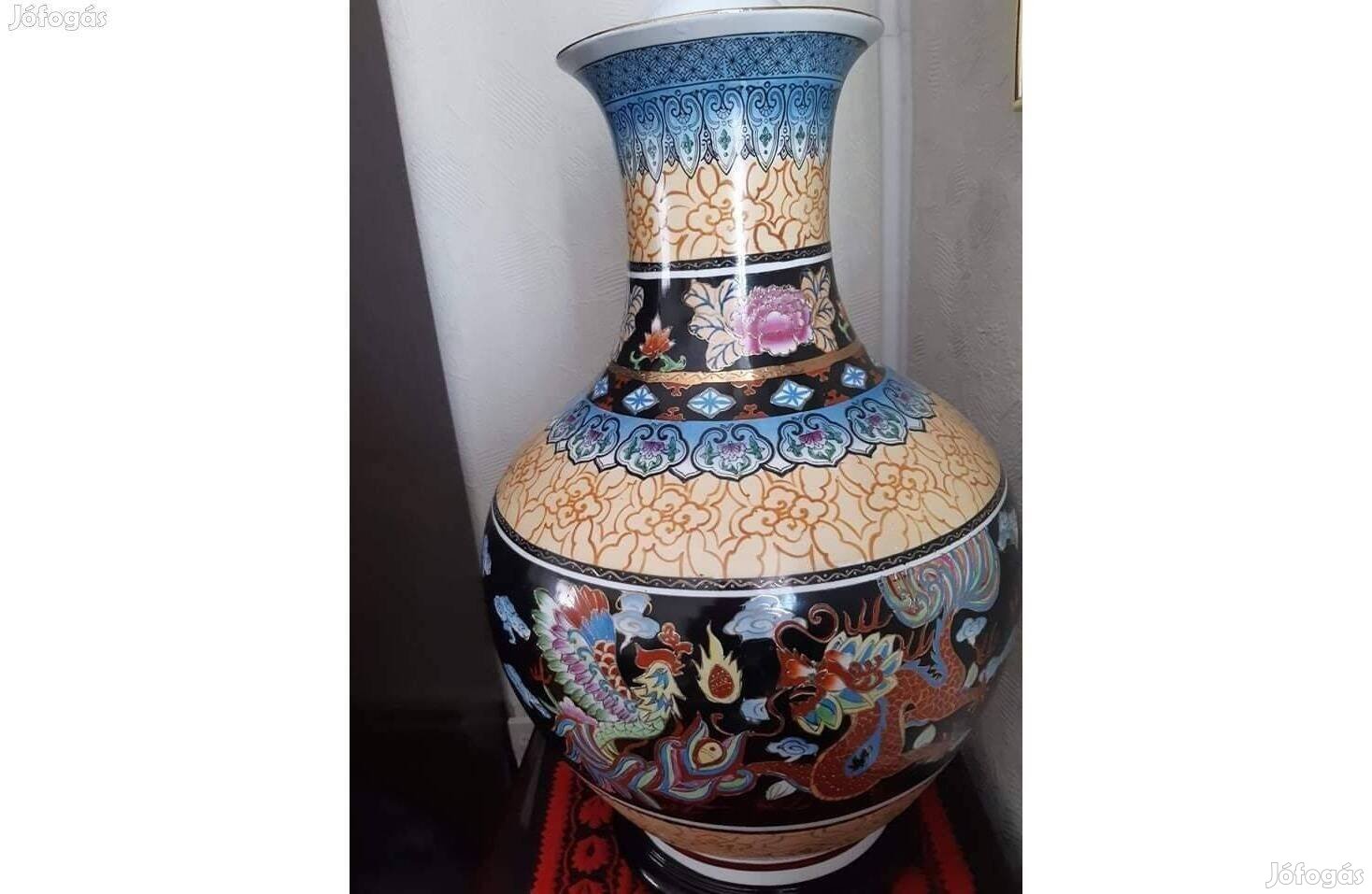 Padlóváza kínai kézzel festett porcelán