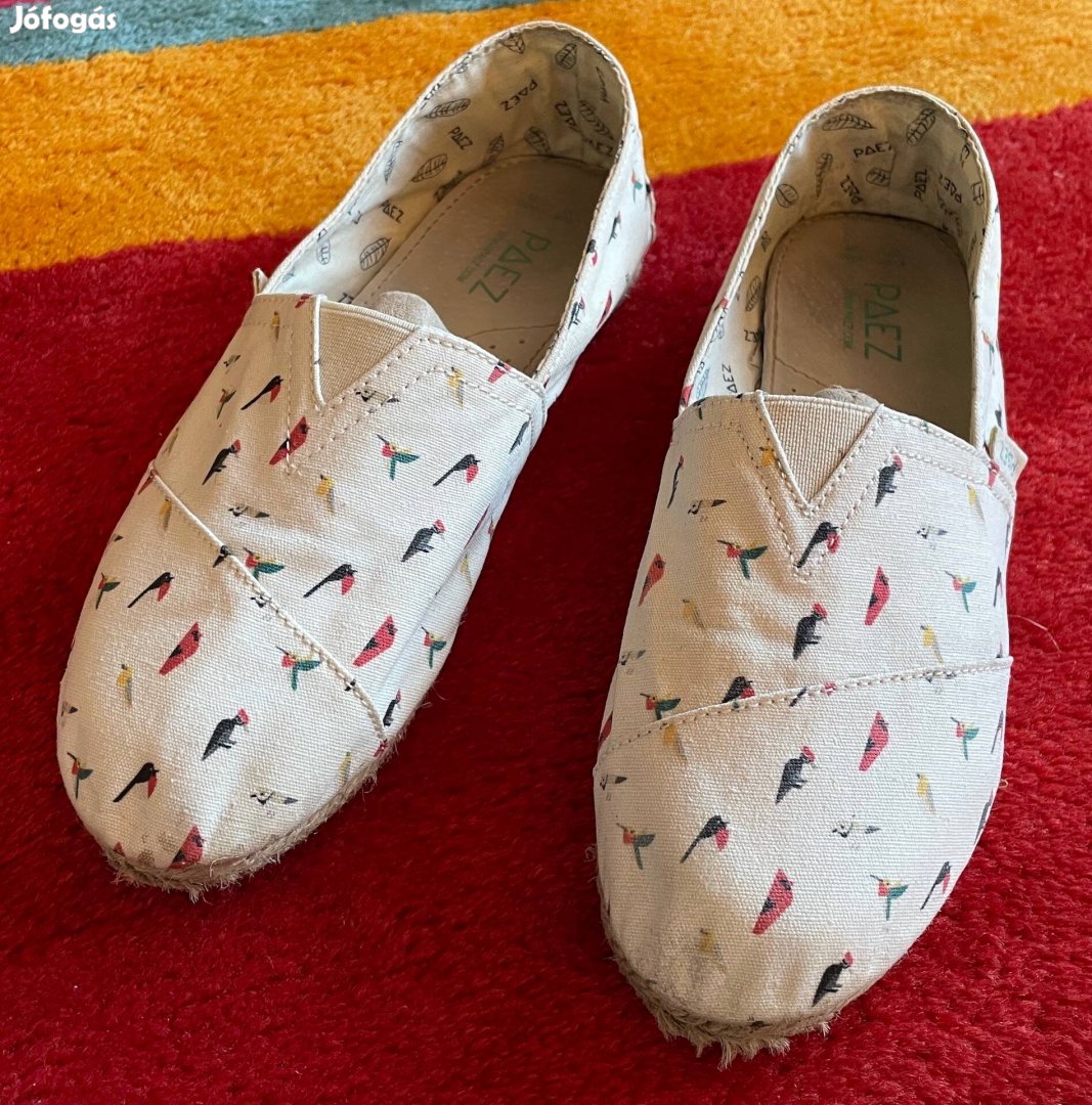 Paez Espadrilles madármintás női cipő 37-es méretben