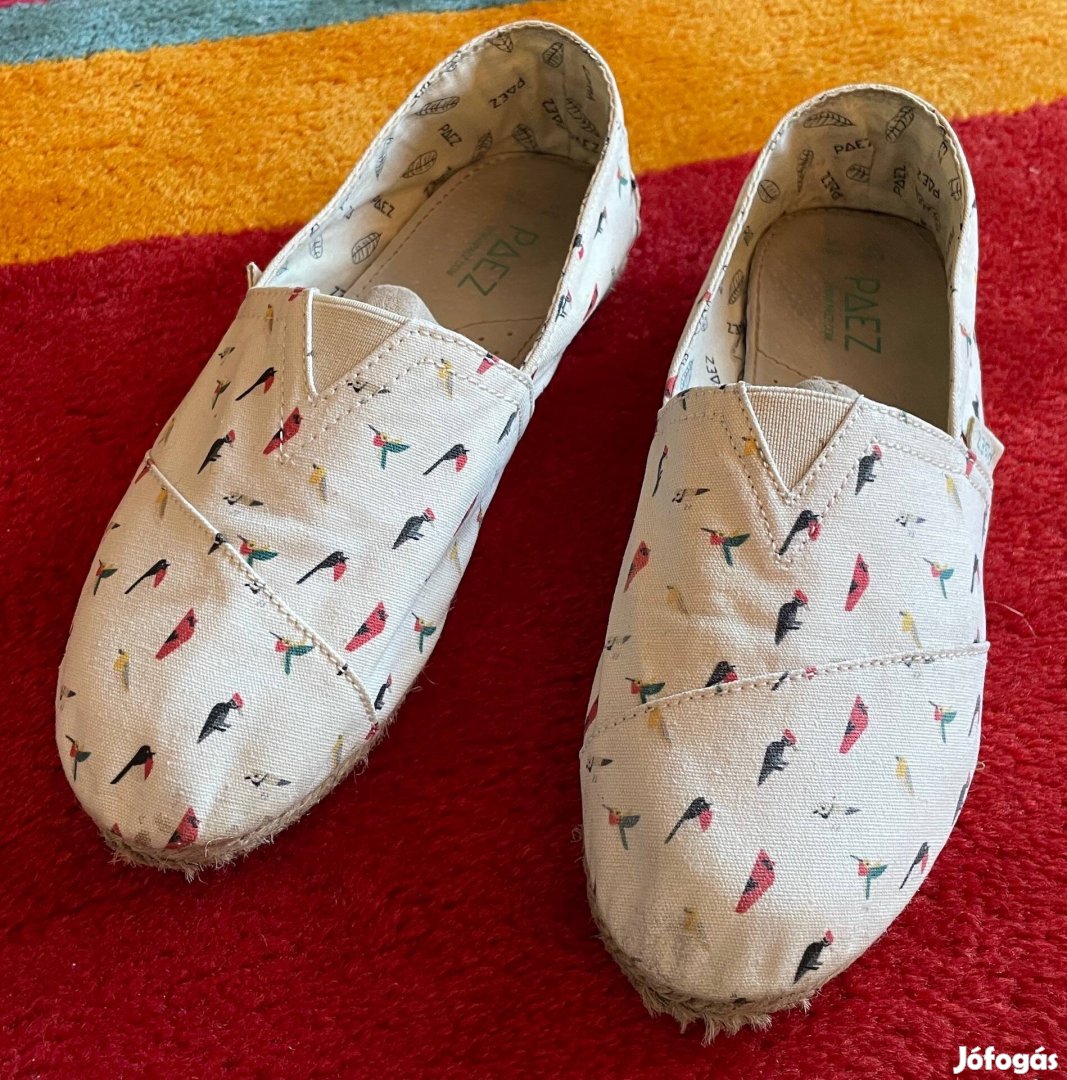 Paez Espadrilles madármintás női cipő 37-es méretben