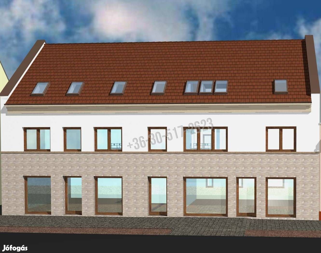 Paks központjában, új építésű nettó 54 m2-es három szobás lakás 785_gz