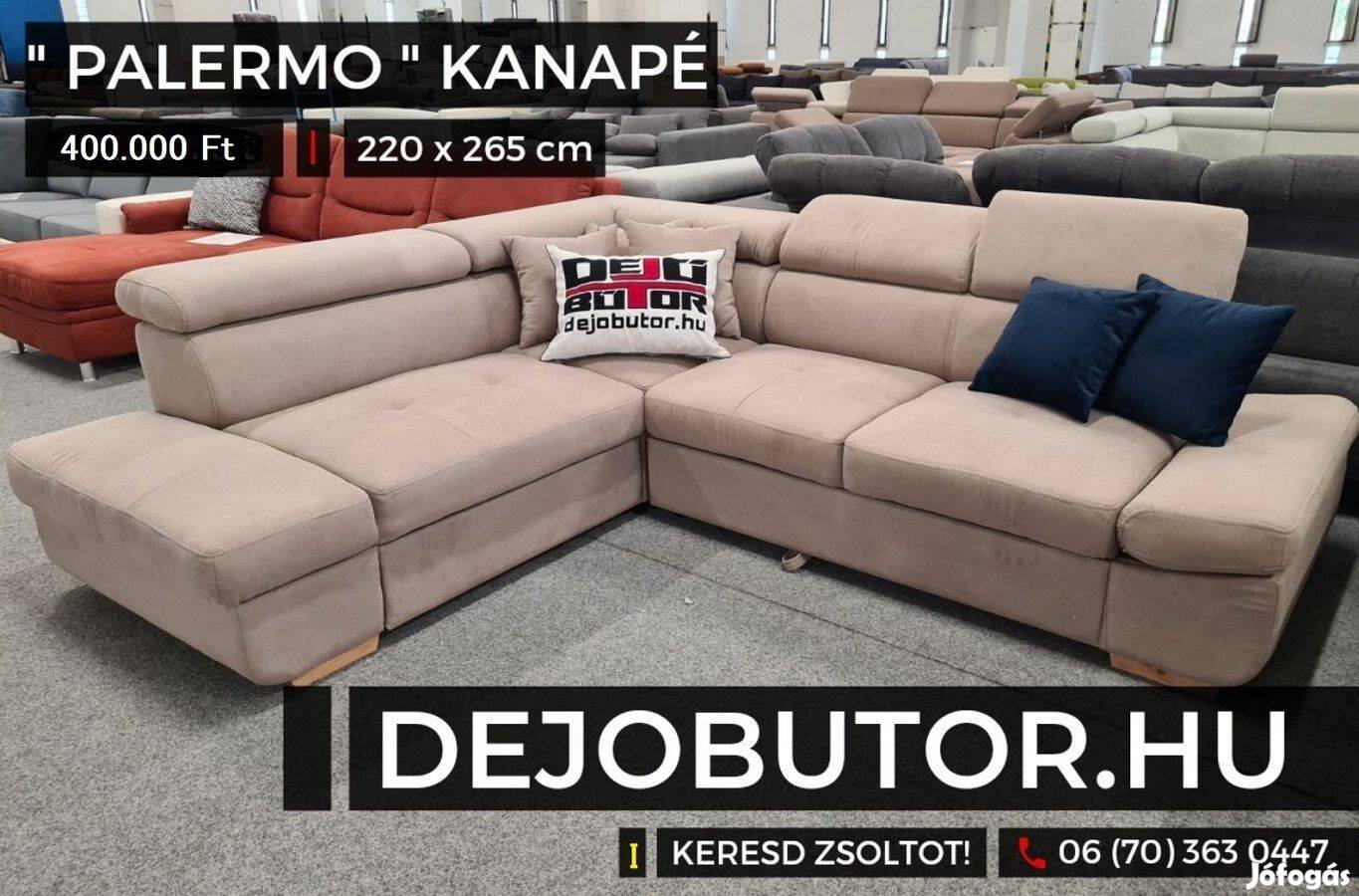 Palermo relax sarok rugós kanapé 265x220 cm ülőgarnitúra bézs