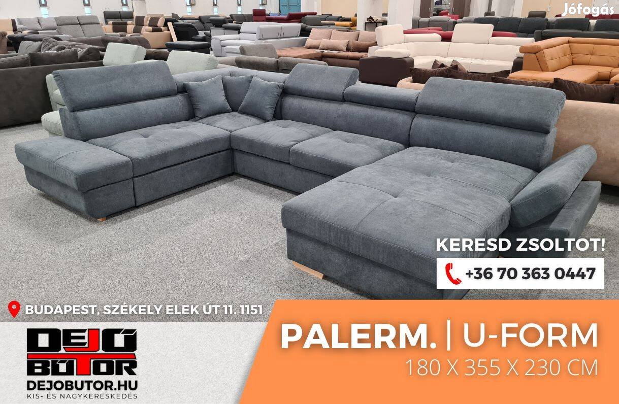 Palermo rugós kanapé ülőgarnitúra 180x355x230 cm boss 18 ualak