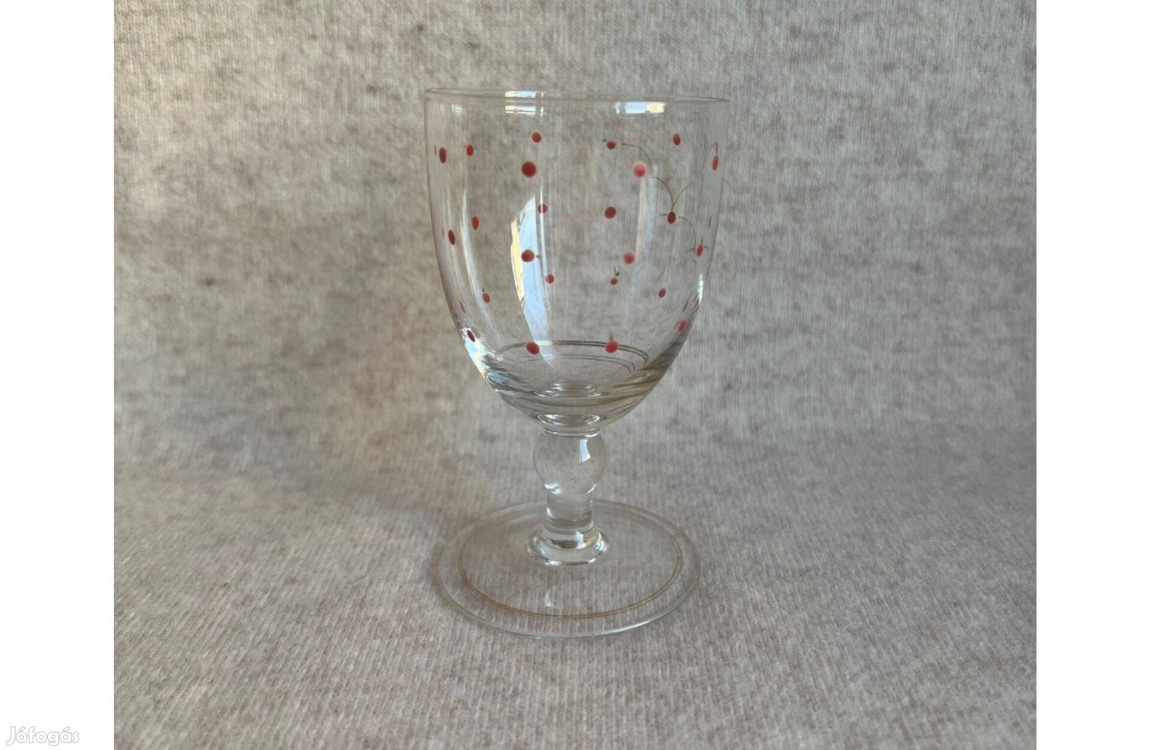 Pálinkás pohár - festett talpas