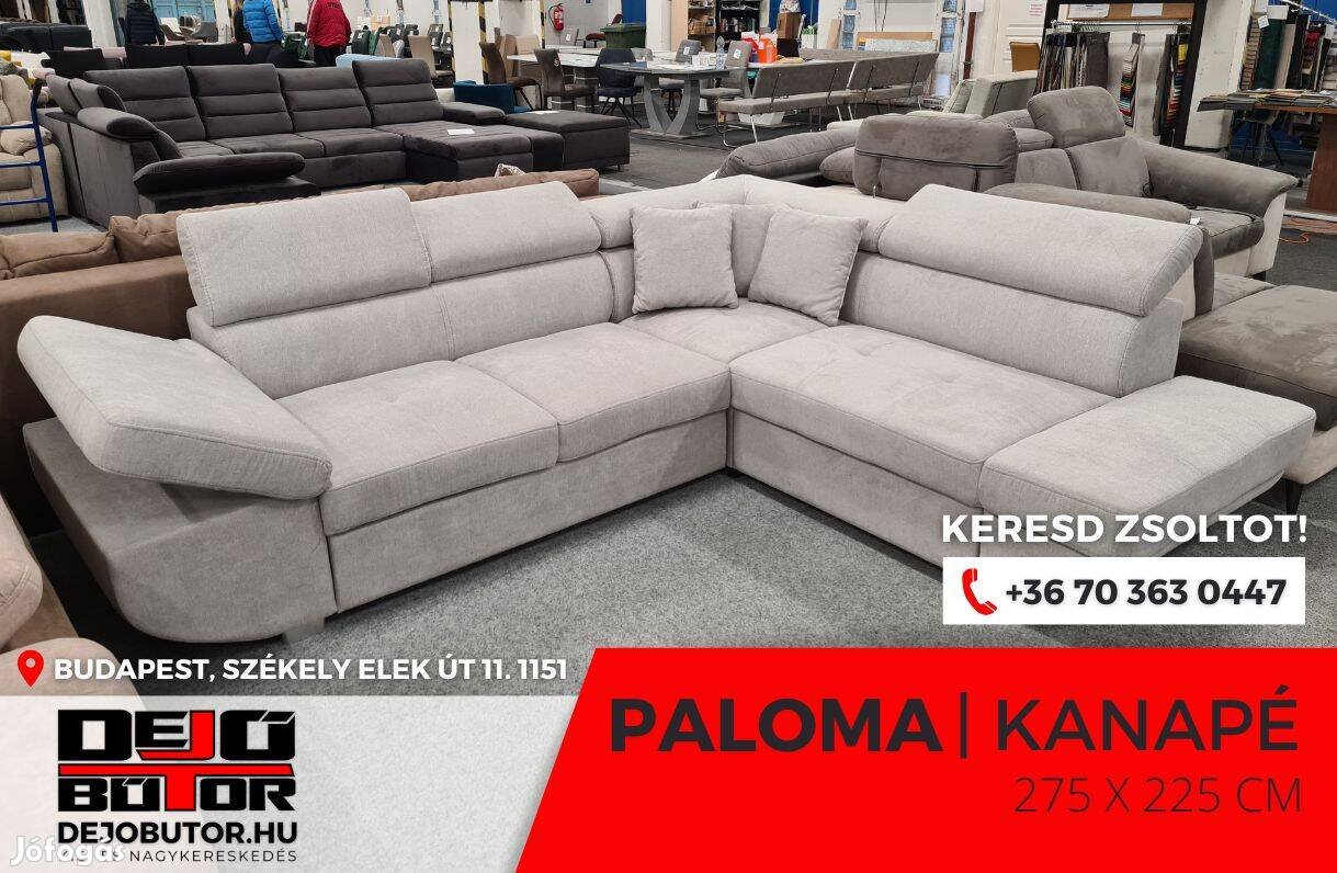 Paloma sarok prémium kanapé ülőgarnitúra 275x225 cm rugós krém