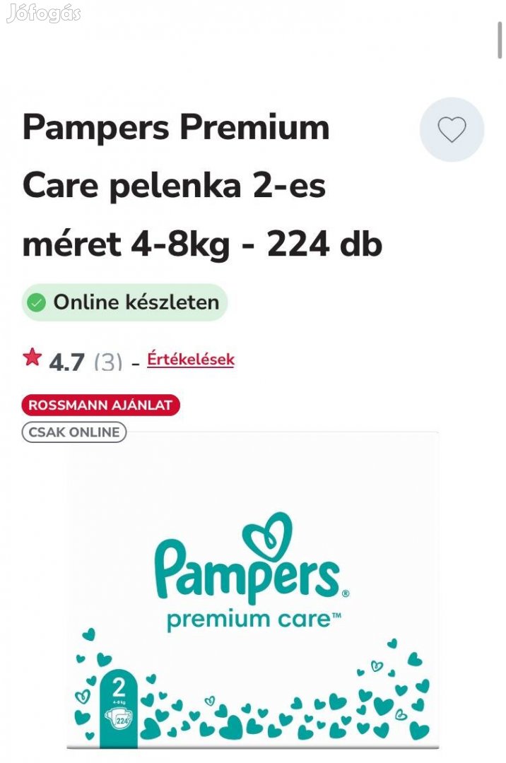 Pampers Premium care 2 pelenka