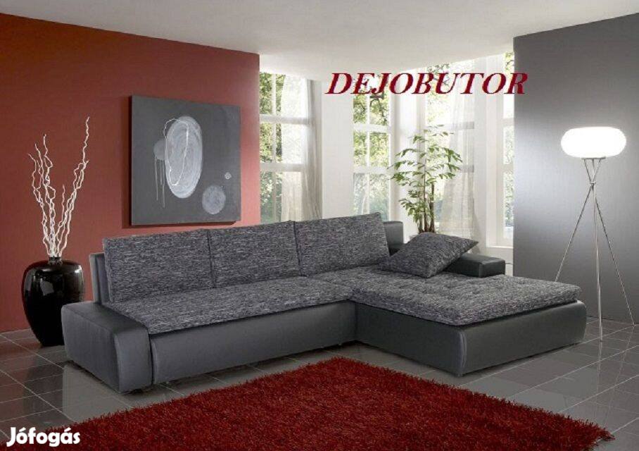 Panama sarok grafit kanapé ülőgarnitúra 300x210 cm ágyazható bútor